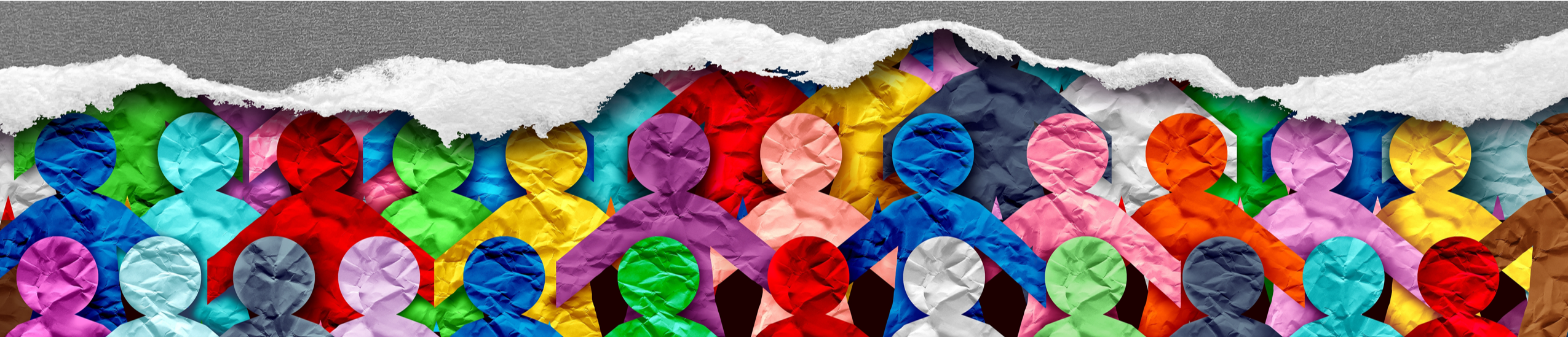 Colourful paper dolls