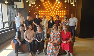 The delegation grouped together