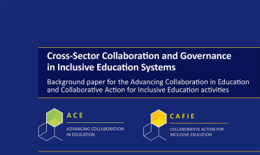 Front cover of the Cross-Sector Collaboration and Governance in Inclusive Education Systems paper