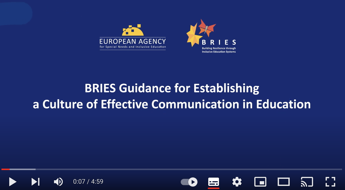 BRIES Guidance for Establishing a Culture of Effective Communication in Education video